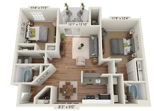 B1 Montery 1043 floor plan
